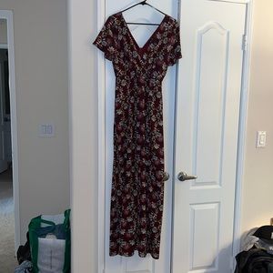 Flower dress with slit